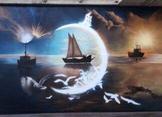 Mercato Ittico all’Ingrosso di San Benedetto, completato il terzo murale con l’opera di William Kaine