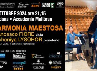 “Harmonia Maestosa”, Francesco Fiore e Yevheniya Lysohor in concerto all’Accademia Malibran