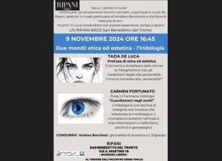 “Due mondi: etica ed estetica – l’iridologia”, proseguono gli incontri nello shop Ripani di San Benedetto