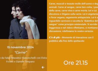 “Essere umani”, al CineTeatro San Filippo Neri in scena lo spettacolo “Carne”