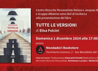 Libri -“Tutte le versioni” di Elisa Pulcini, appuntamento il primo dicembre alla Mondadori Bookstore