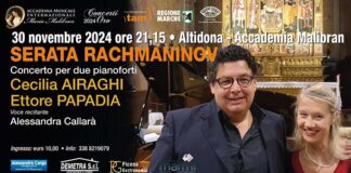 “Serata Rachmaninov” all’Accademia Malibran di Altidona, un imperdibile concerto per due pianoforti