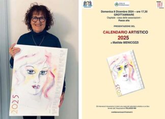 Calendario artistico di Matilde Menicozzi, presentazione domenica 8 dicembre a Grottammare
