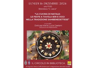 Circolo dei Sambenedettesi, appuntamento con “La Cucina di Natale” nella Biblioteca Lesca
