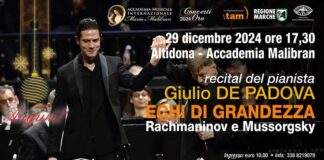 “Echi di grandezza” all’Accademia Malibran di Altidona con il recital del pianista Giulio De Padova