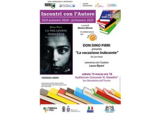 Incontri con l’autore, Don Dino Pirri presenta “La vocazione indecente” all’Auditorium di San Benedetto