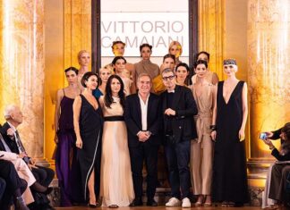 Vittorio Camaiani trionfa con la collezione dedicata alla Principessa Vittoria Colonna e all’artista futurista Boccioni