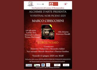 Festival Noir Piceno, Marco Cibecchini presenta “L’orologiaio” al GiovArti di Centobuchi