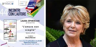 Laura Ephrikian alla Palazzina Azzurra di San Benedetto del Tronto con “L’amore non sceglie”