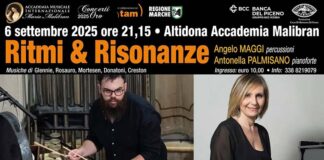 “Ritmi & Risonanze” all’Accademia Malibran di Altidona con Angelo Maggi e Antonella Palmisano