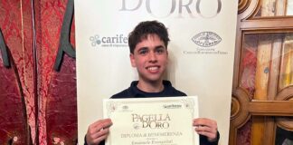 Pagella d’Oro Carifermo 2025, Emanuele Evangelisti premiato per il Liceo Scientifico “Rosetti”