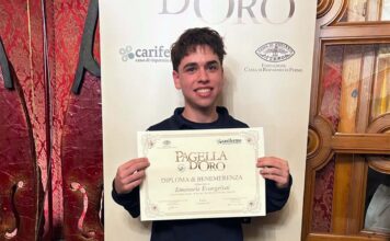 Pagella d’Oro Carifermo 2025, Emanuele Evangelisti premiato per il Liceo Scientifico “Rosetti”