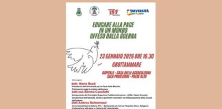 Educazione alla pace e ruolo della scuola, incontro all’Ospitale di Grottammare