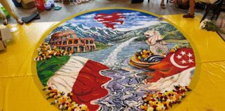 L’Infiorata di Montefiore dell’Aso porta l’Italia a Singapore