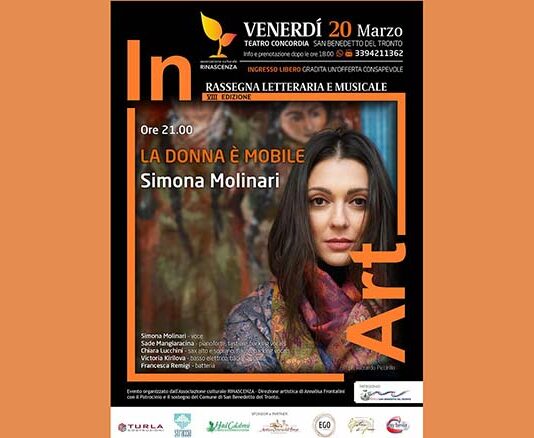 In Art, Simona Molinari sul palco del Concordia il 20 marzo con lo spettacolo “La donna è mobile”