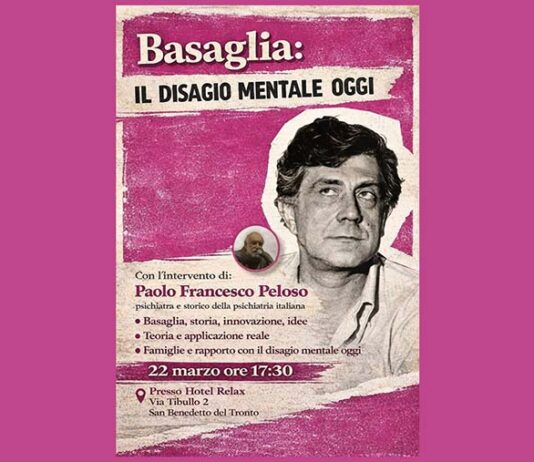 “Basaglia: il disagio mentale oggi”, incontro pubblico il 22 marzo a San Benedetto
