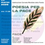 “Poesia per la Pace”, recital poetico-musicale il 22 marzo all’Auditorium Tebaldini