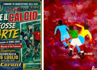 “Se il calcio fosse arte”: Remo Croci inaugura la sua mostra a Montefiore dell’Aso