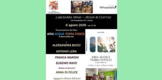 “Aria, Acqua, Terra, Fuoco”: il 6 agosto la presentazione presso LiberaMia Wine-Book & Coffee